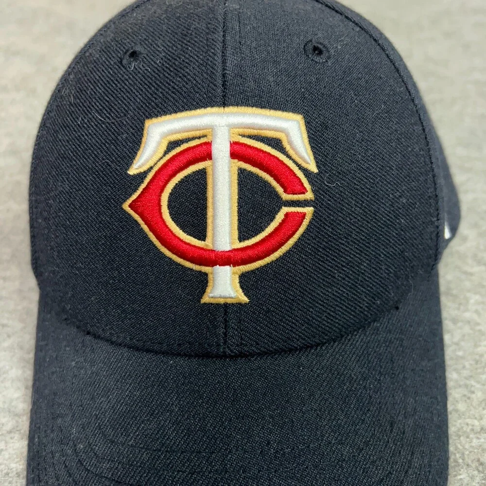 Minnesota Twins Men Hat Adjustable Navy‎ Cap Logo Wool Blend Baseball Dad MLB 47